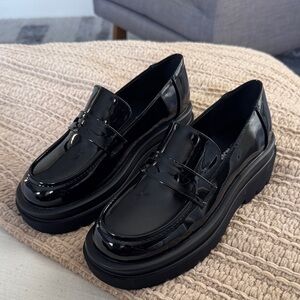 FN Black Patent Leather Loafers
